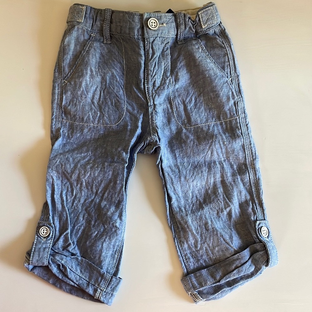 Chambray Roll-up Pants